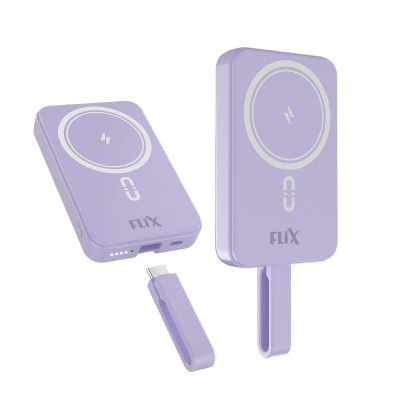 FLiX MagConnect Pro 10k 15W Magnetic Wireless Output,22.5W QC/PD/PPS Pocket Power Bank