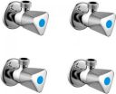 FLO Premium quality stainless steel Angle Cock Chrome Plated_set of-4 Angle Cock Faucet  (Wall Mount Installation Type)...