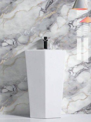 Floppy Decorative White Wallpaper (60 cm x 200 cm, Pack of 4)