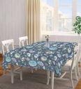 Floral (72x52) Grey Poly Cotton Table Cloth...