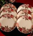 Cdi Floral Print 7 Inch White Melamine (Set of 6) Quarter Plate...