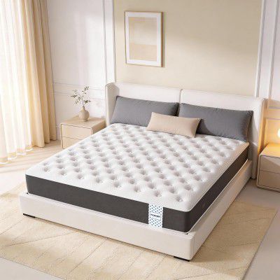 Florance Premium Flip Dual Comfort Mattress with Pain Relief Technology, 3 Layers, Reversible Medium Soft & Firm Side, Quilted Knitted Fabric, King Size Mattress, 10 Years Warranty, 78x72x6