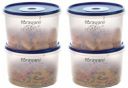 Floraware 3.5 Litres Round Modular Multi-Purpose Plastic Containers with Lid | Food Grade BPA Free Leak Proof | Rice Spices Atta Grains Organizers for Kitchen Storage 3500ML (Blue, 1)...