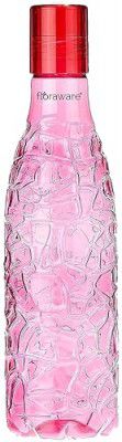 Floraware Food Grade Premium Plastic Fridge Mosaic Water Bottle, 1000ml Pack of 1, Pink