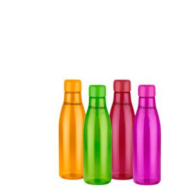 Floraware Food Grade Premium Plastic Fridge Water Bottle, 1L [ Pack of 4 ]