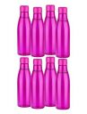Floraware Food Grade Premium Plastic Fridge Round Water Bottle, Drinking Bottle, 1000ml Pack of 8, Pink...