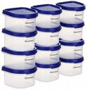 Floraware Food Safe Modular Plastic Storage Containers, Storage Jar with Lid, 250ml, BPA Free, Pack of 2...