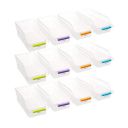 Floraware Food Safe Plastic Fridge Storage Organizer Racks, BPA Free (Multicolour, 4)...