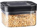 Floraware Food Safe Plastic Multiuse Square Lock & Lock Airtight Container,Multipurpose Jar, Grocery Container, BPA Free, 450 ML (Black, 1)...