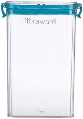 Floraware Food Safe Plastic Multiuse Square 1200ml, Set 1, BPA Free, Blue