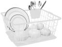Floraware Mid-Steel Utensil Basket with Spoon Holder, Rectangle, Small, White...