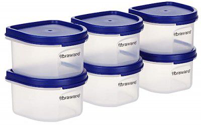 Floraware Modular Plastic Storage Containers (Blue, Pack of 6)