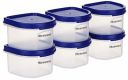 Floraware Modular Plastic Storage Containers (Blue, Pack of 6)...