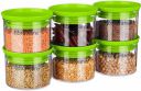 Floraware Plastic Air Tight BPA Free Stackable Round Push Multipurpose Containers For Kitchen Organizer 500ml (Pack of 6)...
