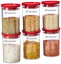 Floraware Plastic Air Tight BPA Free Stackable Round Push Multipurpose Containers For Kitchen...