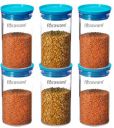Floraware Plastic Storage Jar and Container Set I Air Tight & BPA Free Containers for Kitchen Storage Set I Grocery Kitchen Container Set I Multipurpose Jar, 1400 ML Each (Blue, 2)...