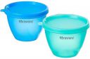 Floraware Round Containers, Storage organizer, Container Set with Lid, Pickle, Sauces, Spices, Dry fruits, Travelling, Plastic Kitchen Storage Containers - 500ML (Multicolour, 8)...
