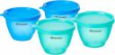 Floraware Round Containers, Storage organizer, Container Set with Lid - 500 ml, 4 Pieces, Multicolour...