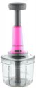 Floraware Round Food Chopper Steel Large Manual Hand-Press Vegetable Chopper Mixer Cutter (Pink, 900ML)...