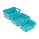 Floraware Smart Baskets for Storage, Set of 3, Sky Blue...