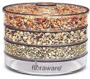 Floraware Sprout Maker with Compartments for Multi Purpose Use - 500ml Plastic Grocery Container Sprouted Grains Seeds Dal Channa Chole Ragi Organic Sprouting Jar (4 Layer, Silver)...