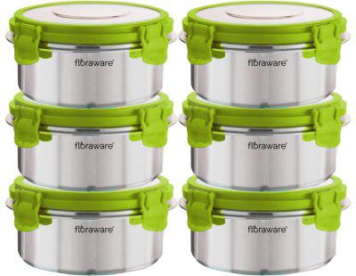 Floraware Stainless Steel Insulated Airtight Leak-Proof Lunch Box | Set 6, 300 ml Green