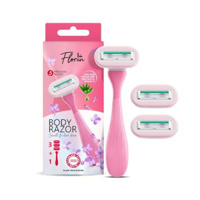 Floren Body Razor | 3 cartridges + 1 handle (5 blades) | Eurpoean Blades 