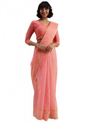 Florence Art Silk Lace Saree With Blouse For Women