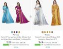 Florence Women's Cotton Saree Pack of 2 from ₹329 + Extra 5% Coupon Discount...