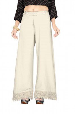 Florence Womens Pure Crepe Crochet Work Palazzo