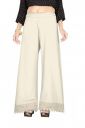 Florence Womens Pure Crepe Crochet Work Palazzo...