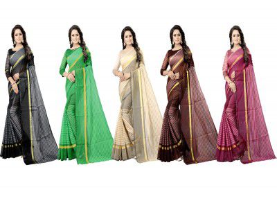 Florence Womens Silk Saree Blouse (FL-RSTCOM-5_10_Multicolored)
