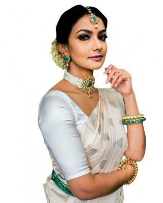 Flosive Ayn Women's Present Banarasi Soft Lichi Silk Saree Krishna Jacquard Rich Pallu Design Work Zari Woven Kanjivaram Silk Style Saree With Soft Lichi Silk Blouse Piece