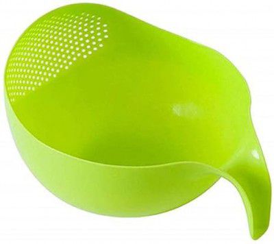 FLOSSYMART Rice Washing Filter Strainer Basket Colander Sieve Fruit Vegetable Bowl Drainer Cleaning Tools Home Kitchen Kit Unbreakable (Strainer)