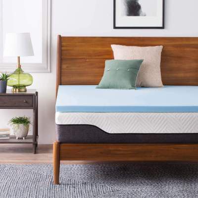 FluffyCloud 2 inch Gel Memory Foam Mattress Topper for Double Size Bed (72