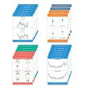 FlyBuy Hub Pack of 22 Trading Chart Pattern Poster, Candle Stick Chart Patterns, Crypto and Stock Market Posters, Perfectly Sized Scratch Resistant Sheets for Traders...