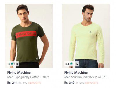 Flying Machine Men Starting at ₹244