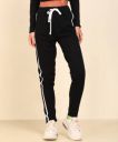 FLYING MACHINE  Solid Women Black Track Pants...