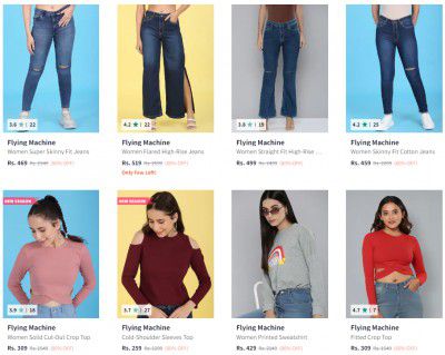 Flying Machine Womens Clothing Upto 74% OFF