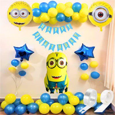 Flyloons Minion Theme birthday decorations Kit