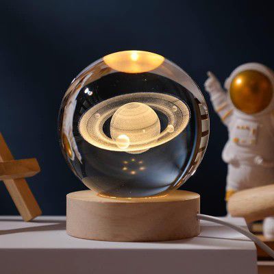 FLYNGO Saturn Moon Crystal Ball Night Lamp (Saturn)