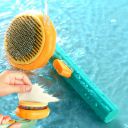 Flynovate Self Cleaning Dog Comb & Cat Comb - Pet Hair Remover Grooming Comb with Switch & PAIN - FREE Slickers...