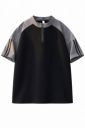 FN3 Men’s Half-Zip Color Block RegularFit T-Shirt|| Raglan Style || Casual Streetwear Tees...