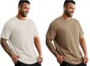 FN3 Waffle Stripe Tshirt for Men || Men's Regular fit Tshirt||Combo Pack of 2 Sports Tees...
