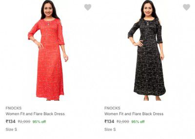 Fnocks Womens Dresses Upto 95% Off