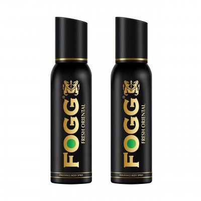 FOGG Fragrance Body Spray for Men, 240ml (Pack of 2) - Fresh Oriental Black
