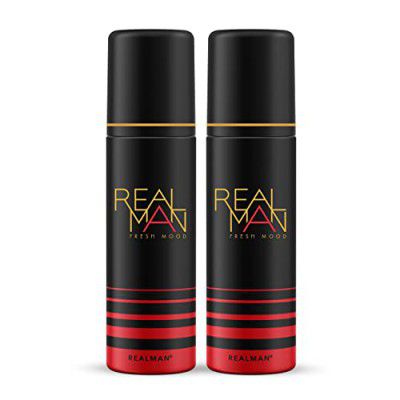 FOGG Men Realman Aerosol Deodorant, 400Ml (Pack Of 2) - Fresh Mood