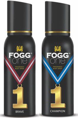 FOGG ONE BODYSPRAY BRAVE+ CHAMPION 240ML Body Spray - For Men  (240 ml, Pack of 2)