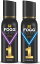 FOGG ONE BODYSPRAY LEGEND + CHAMPION 240ML Body Spray - For Men  (240 ml, Pack of 2)...