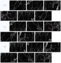 FOKRIM Black Kitchen Wall Tile Sheet Peel and Stick Tile for Kitchen Wallpaper Back Splash, 12 x 12 inches Black Subway Tile with Black Grout (10) (10)...